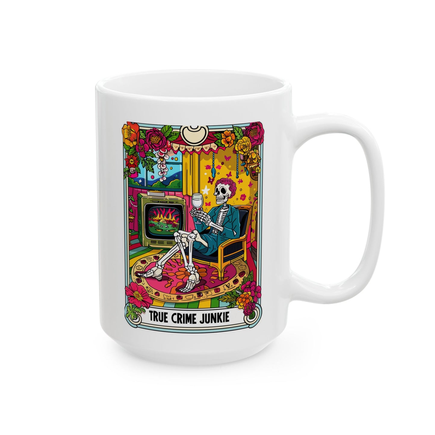 Mug Skeleton Tarot Card True Crime Fan Gift