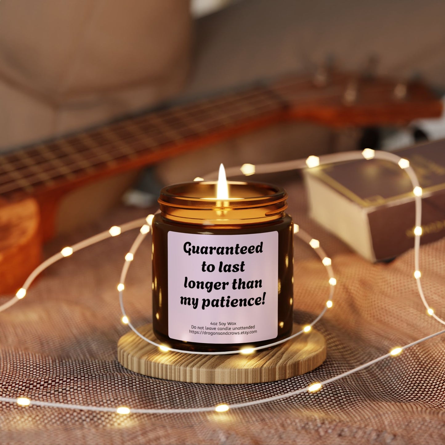 Scented Soy Candle - A self-care candle with a sense of humor! Perfect as a gift, or for yourself - you deserve it!
