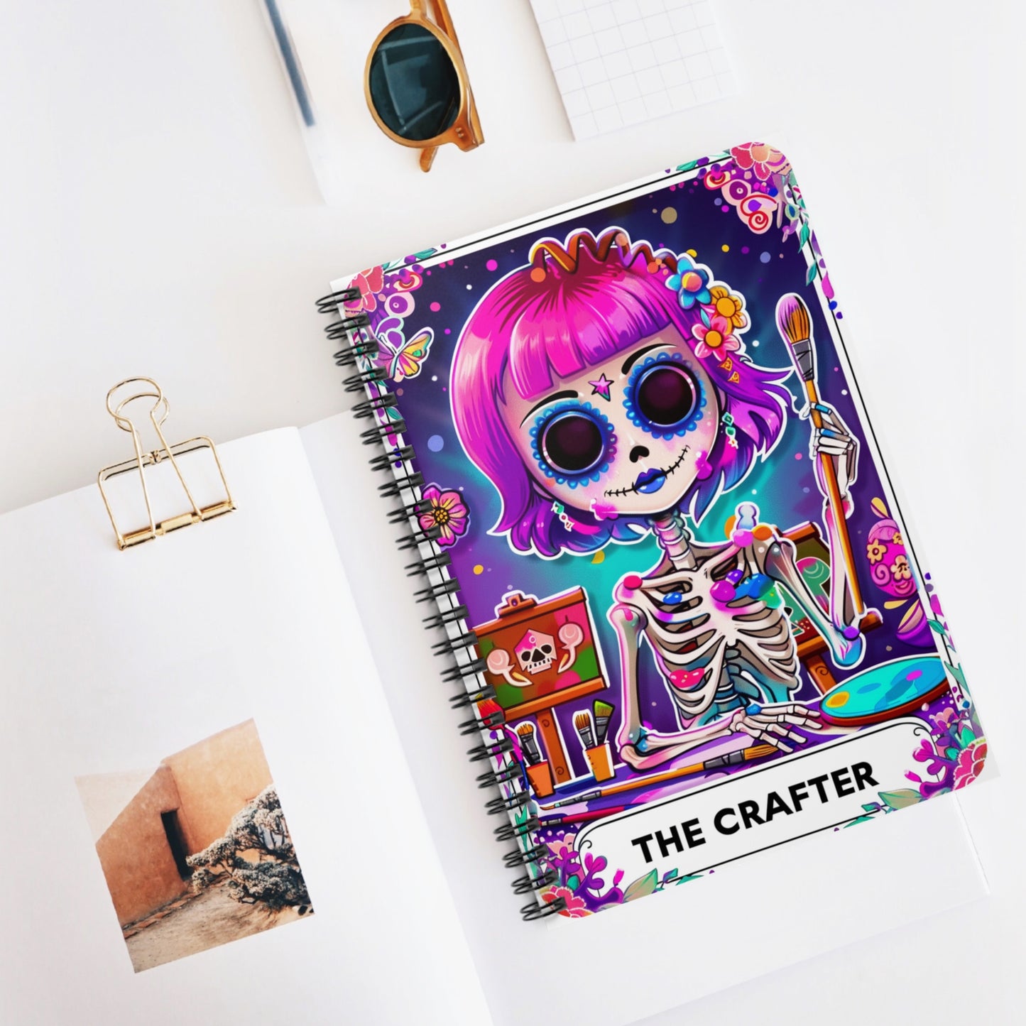 Crafter -Snarky Tarot Spiral Notebook - Be Inspired! Make your lists, write your stories, journal your thoughts, meditate on your dreams.