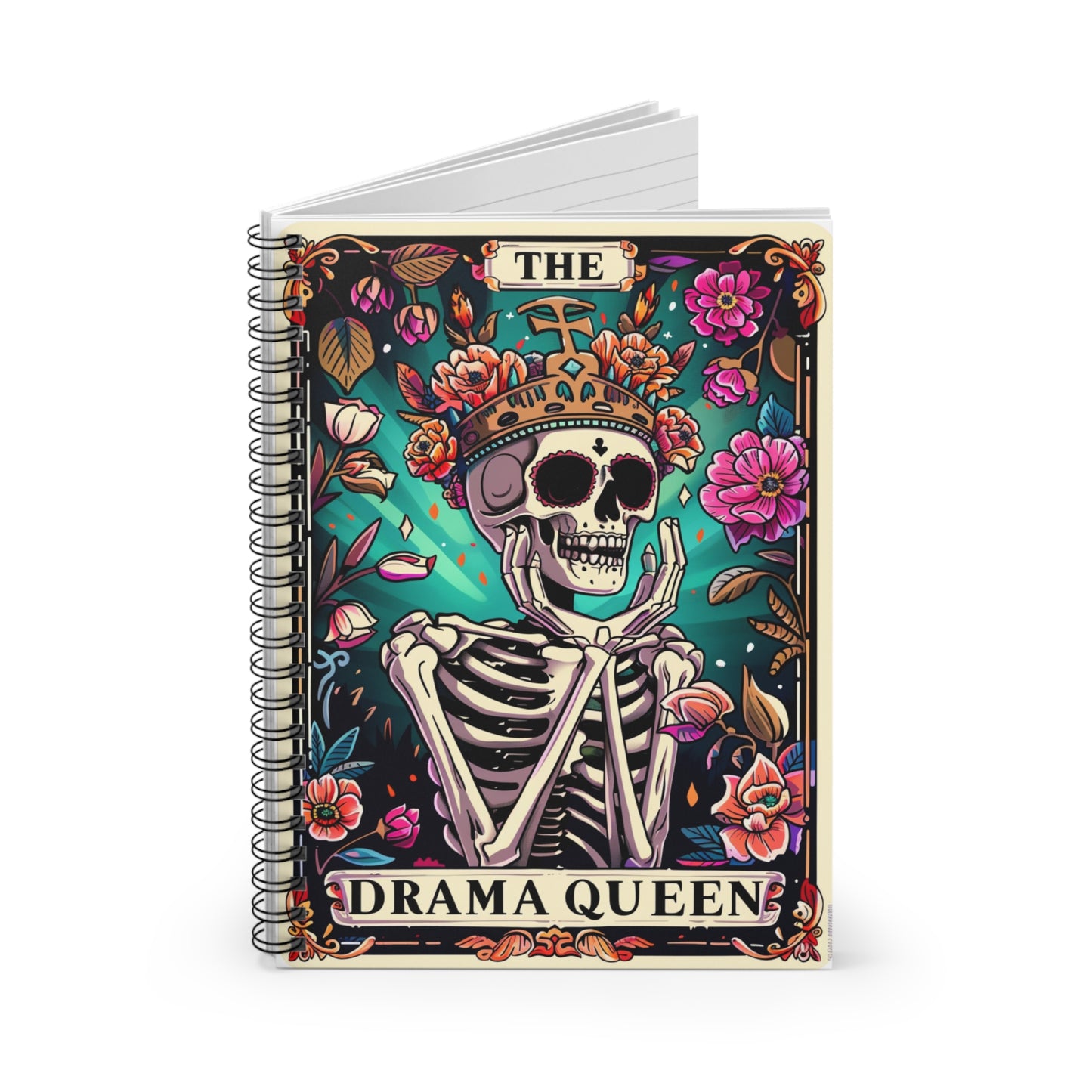 Drama -Snarky Tarot Spiral Notebook - Be Inspired! Make your lists, write your stories, journal your thoughts, meditate on your dreams.