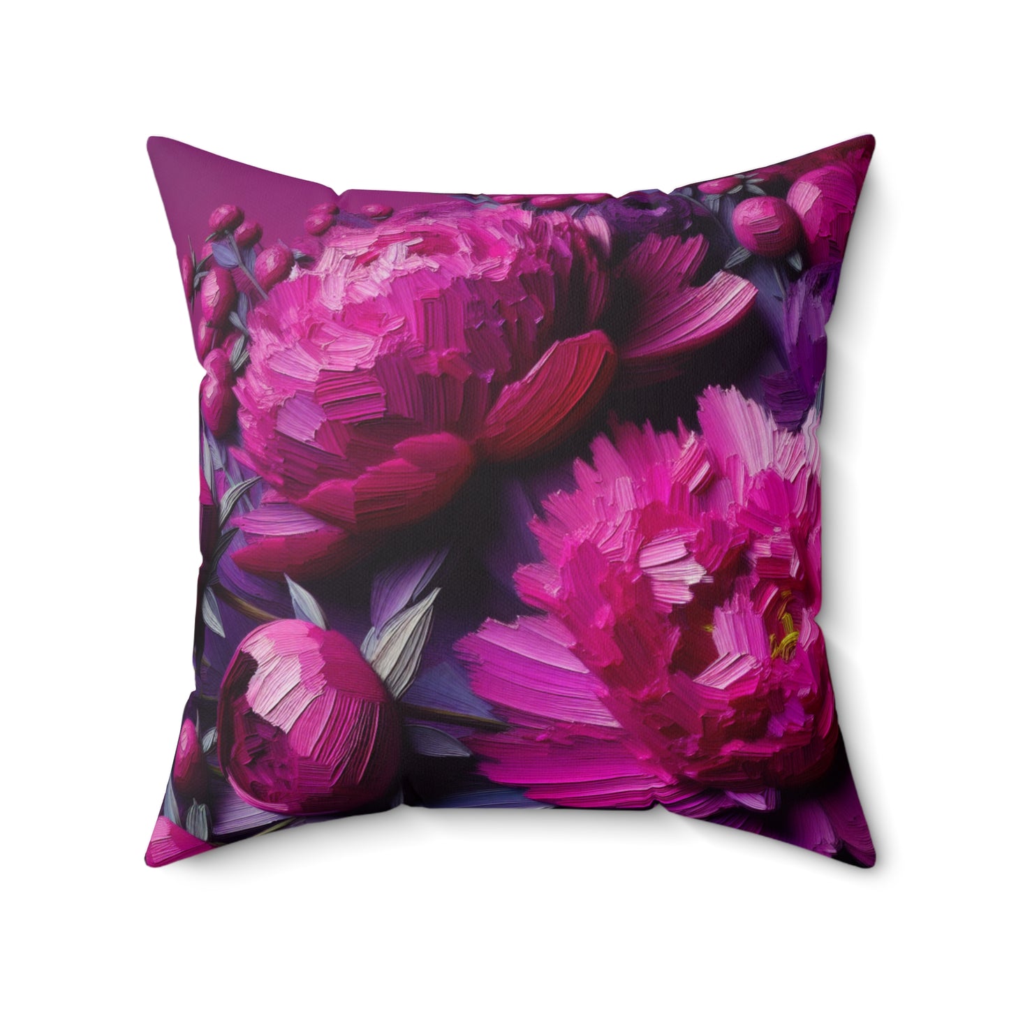 Vibrant Floral Square Pillow, Cozy Home Decor, Gift for her, Flower Accent Pillow, Living Room Cushion, Boho Style