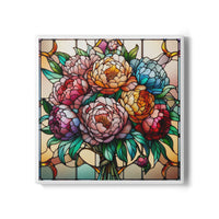 Floral Stained Glass Coaster Set | Colorful Home Decor, Vintage Style Coasters, Housewarming Gift, Tableware