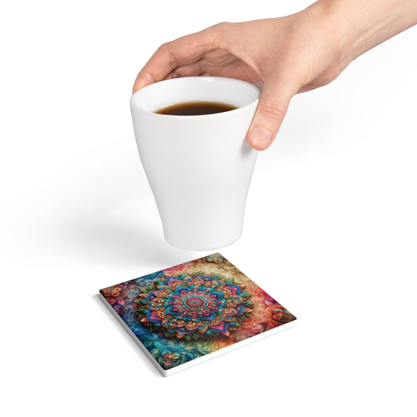 Mandala Ceramic Coaster