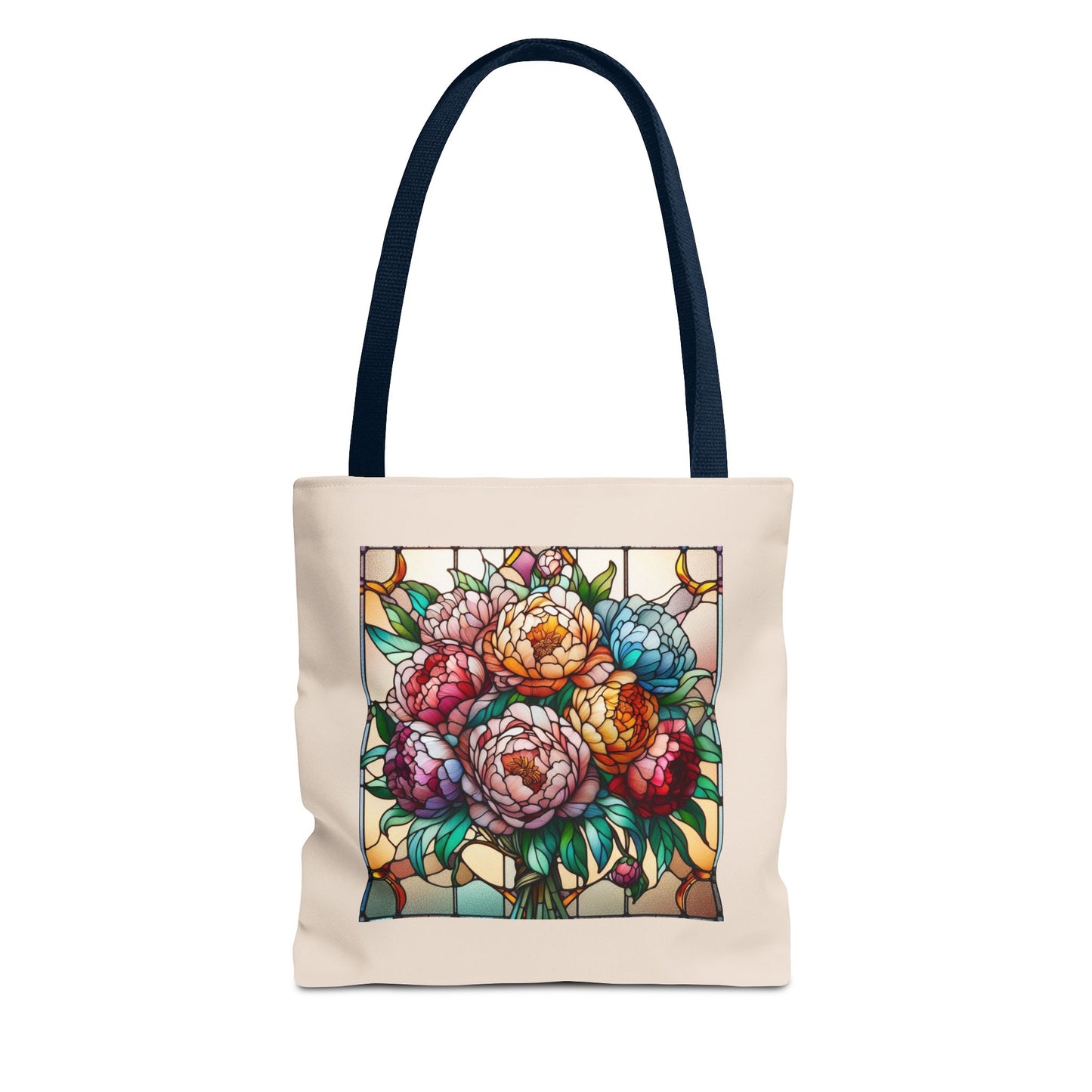 Stained Glass Floral Tote Bag | Boho Canvas Bag