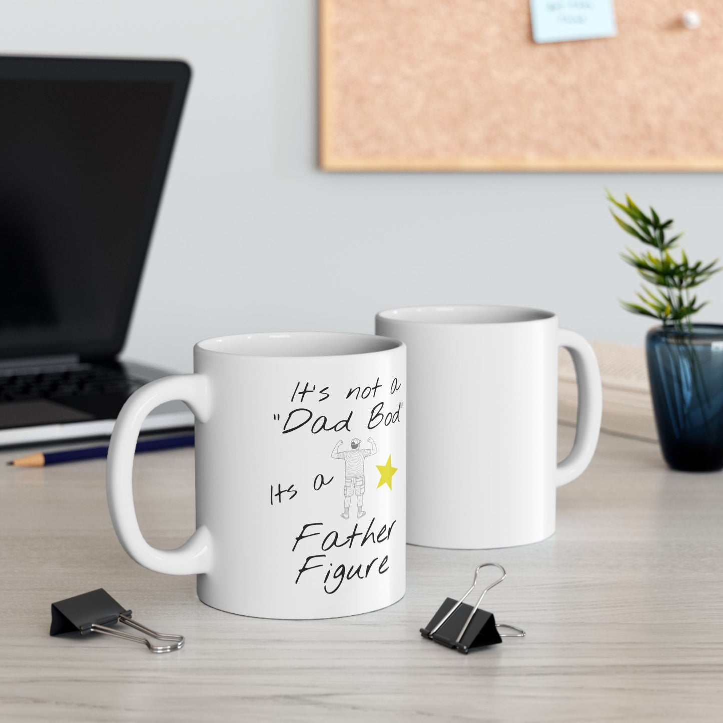 Dad Bod Ceramic Mug, Funny Fathers Day Gift Cup, Humorous Father Figure Tea Mug, Gift for Dad, Dad Joke Coffee Cup, Unique Dad Present, Dad