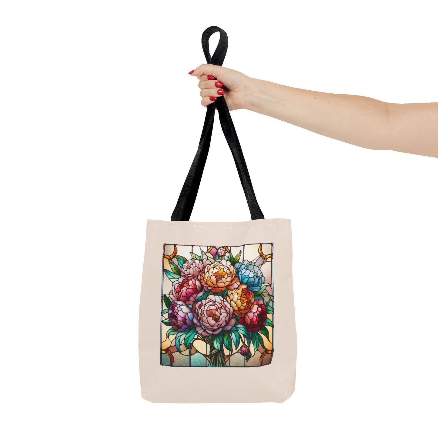 Stained Glass Floral Tote Bag | Boho Canvas Bag