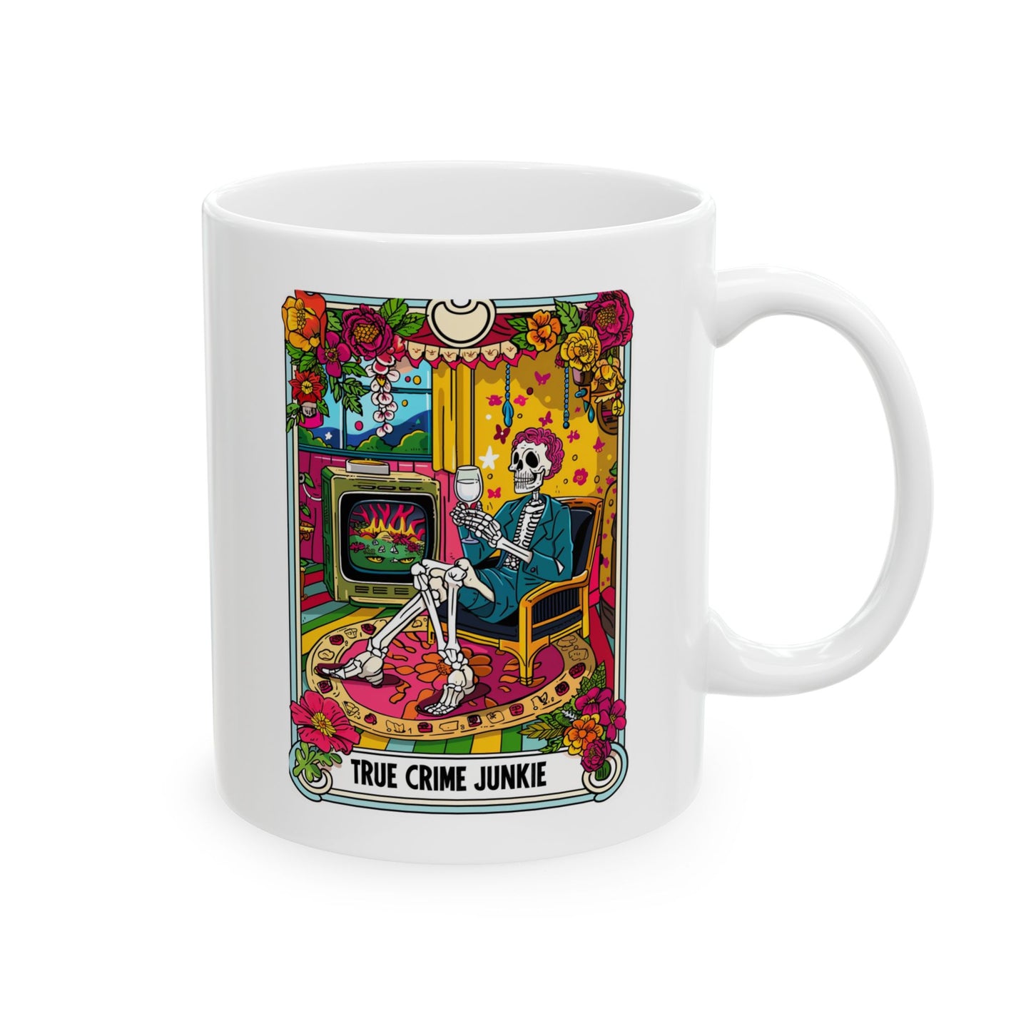 Mug Skeleton Tarot Card True Crime Fan Gift
