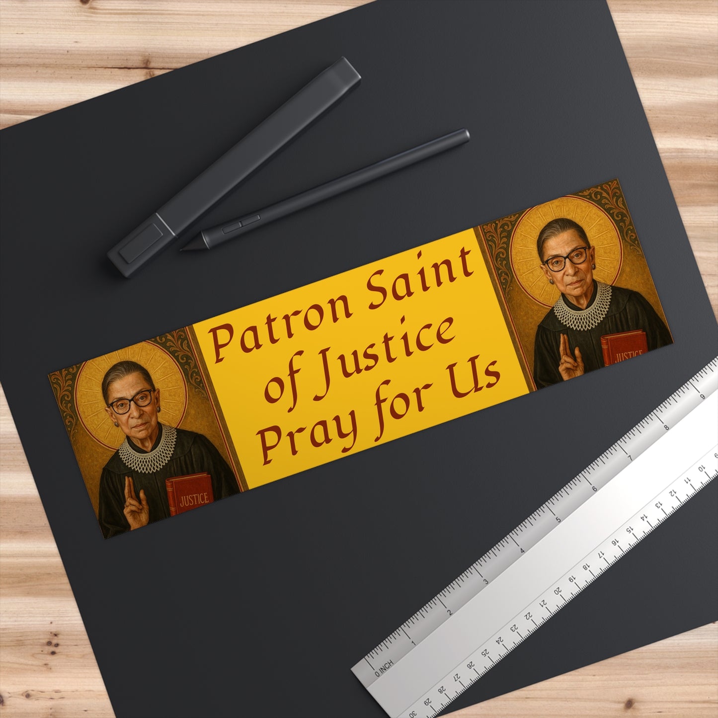 Ruth Bader Ginsburg Bumper Stickers, Justice Car Decal, Inspirational Quote Sticker, Political Gift, Retro RBG Art