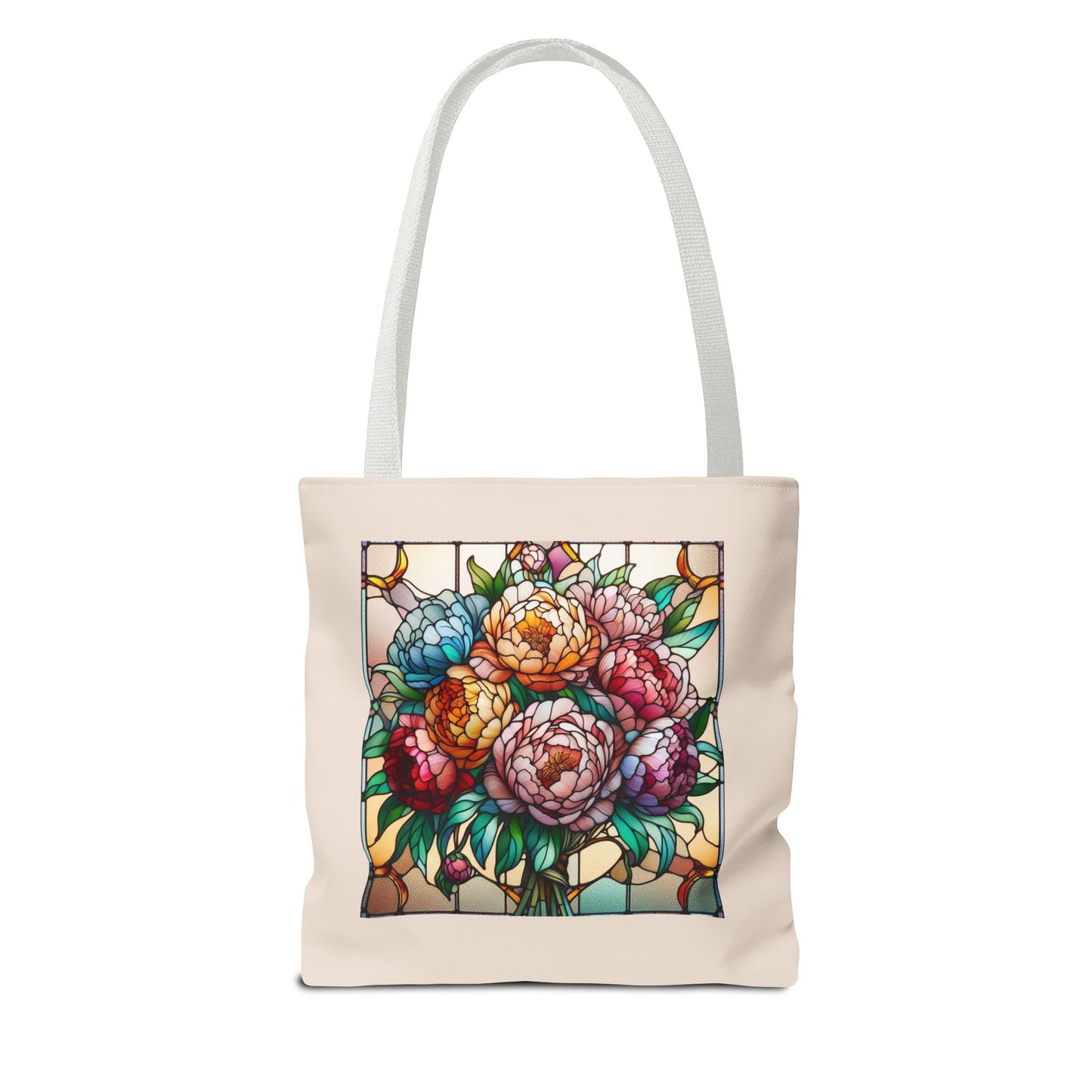 Stained Glass Floral Tote Bag | Boho Canvas Bag