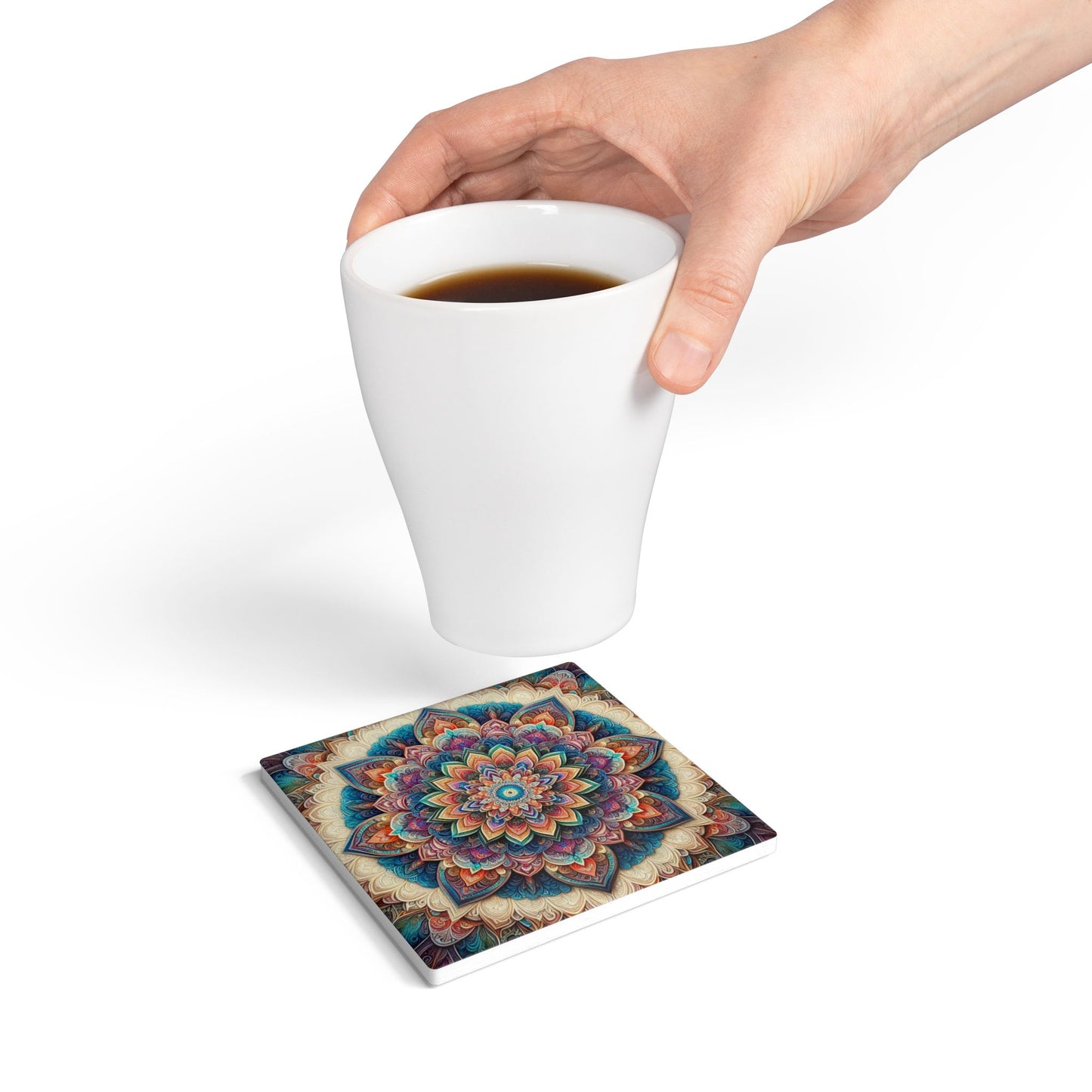 Mandala Ceramic Coaster