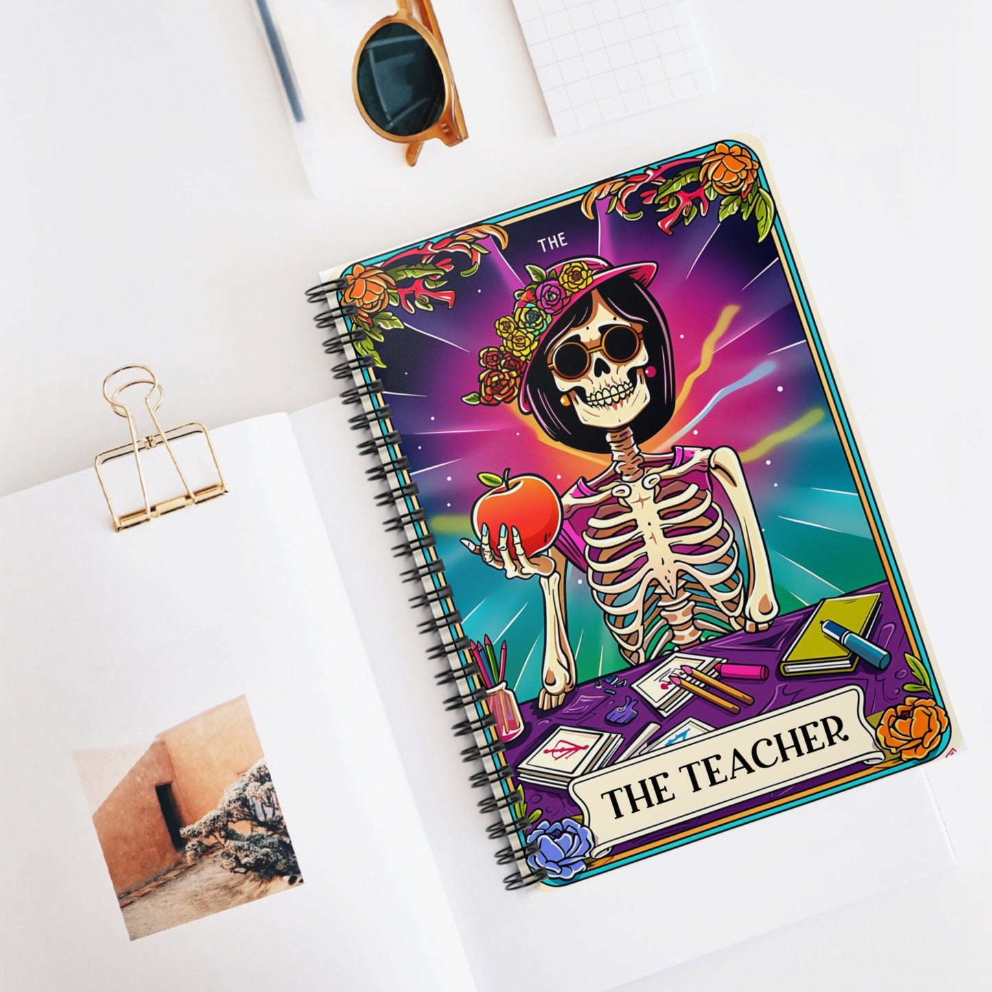 Teacher -Snarky Tarot Spiral Notebook - Be Inspired! Make your lists, write your stories, journal your thoughts, meditate on your dreams.