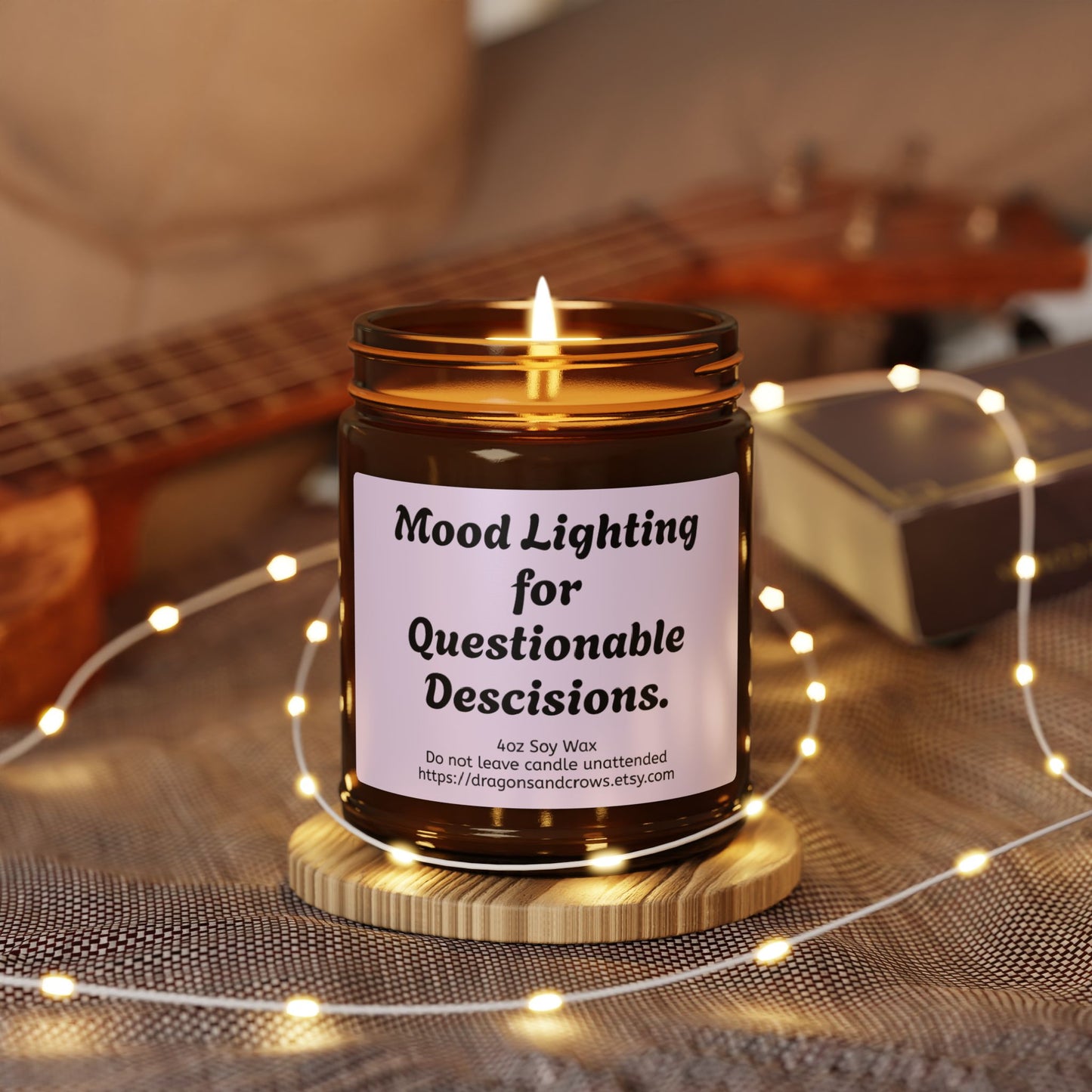 Scented Soy Candle - A self-care candle with a sense of humor! Perfect as a gift, or for yourself - you deserve it!