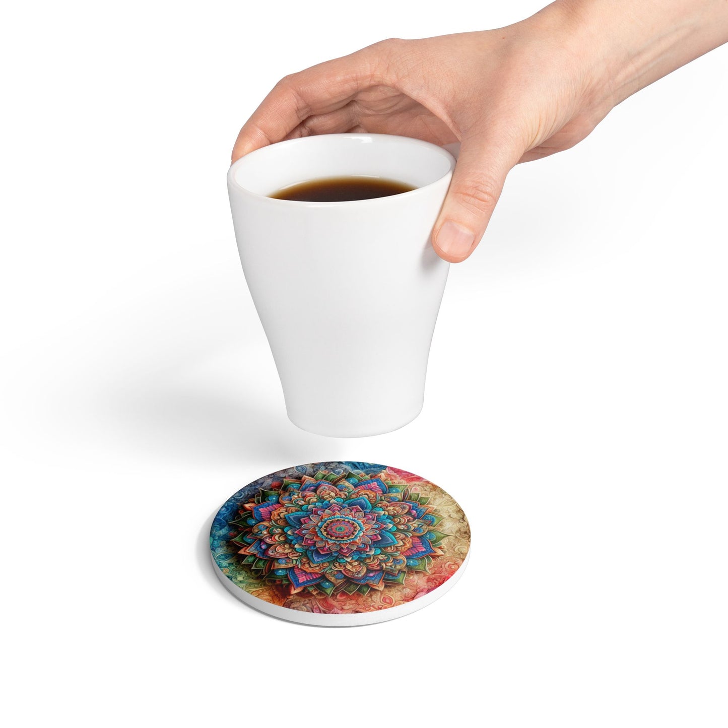 Mandala Ceramic Coaster