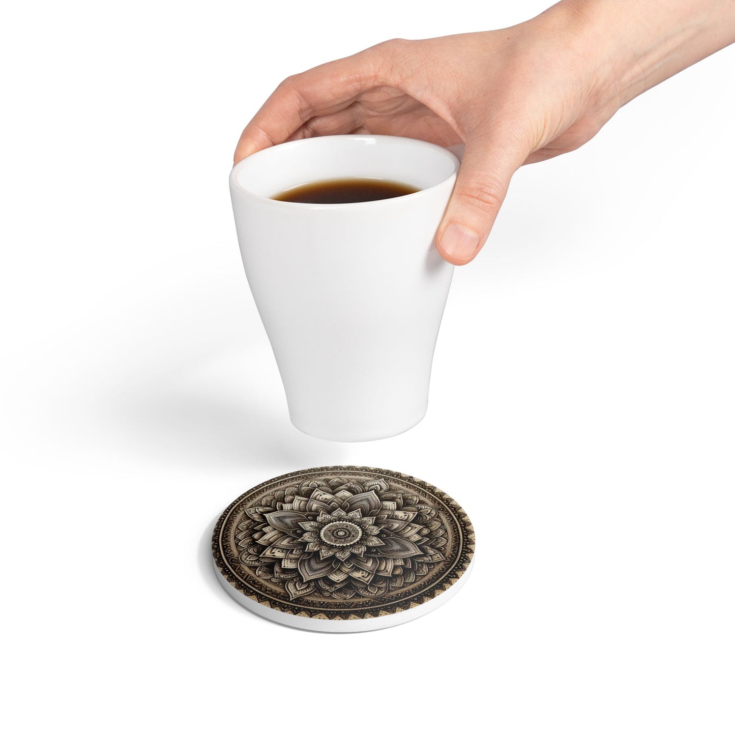 Mandala Ceramic Coaster