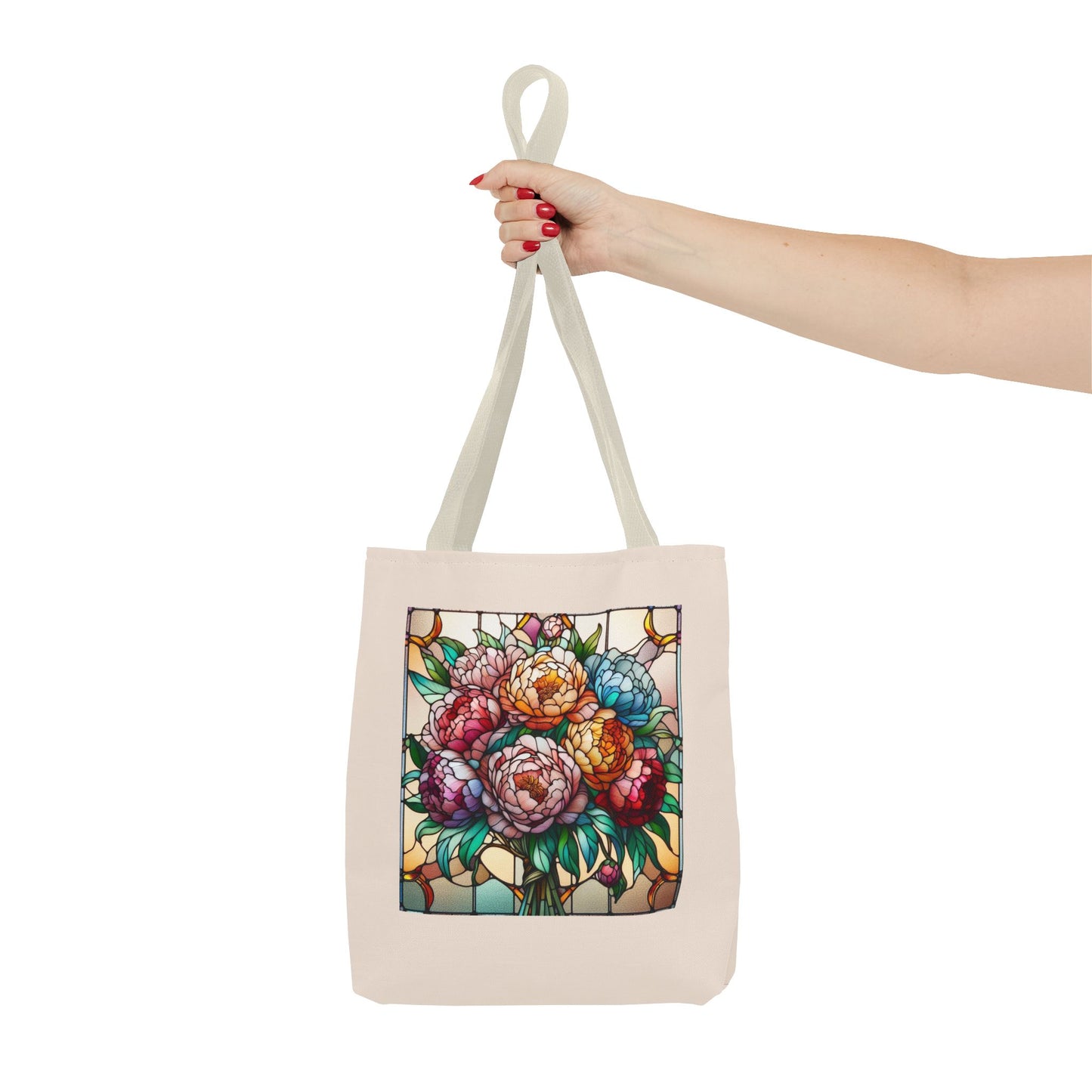 Stained Glass Floral Tote Bag | Boho Canvas Bag