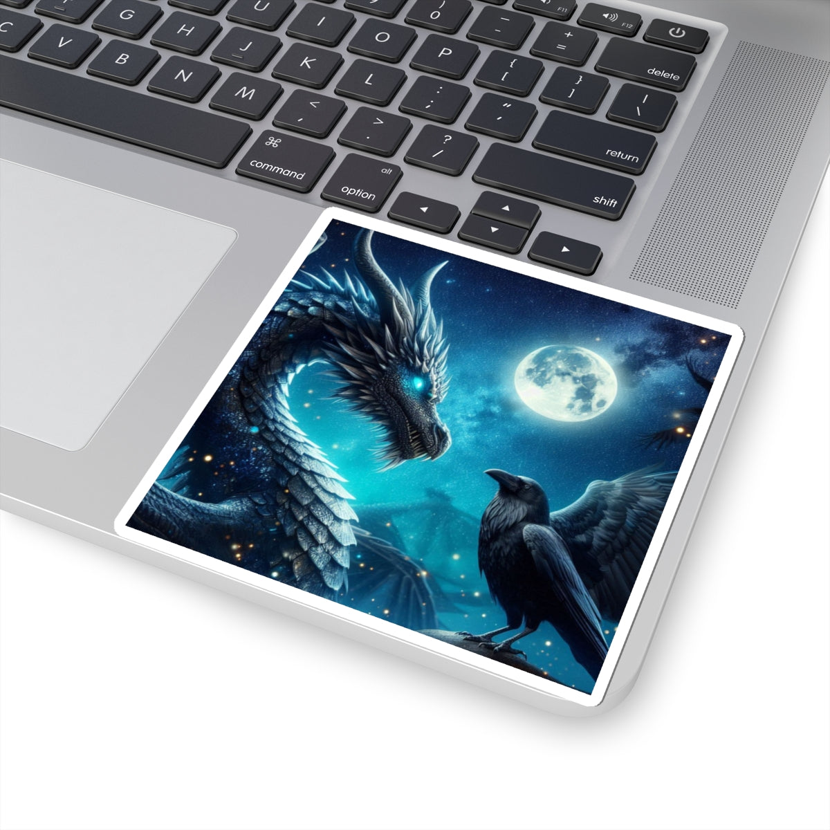 Fantasy dragon Kiss-cut Stickers - Mystical Art, Laptop Decals, Magical Decor, Gift for Fantasy Lovers, Artistic Wall Stickers