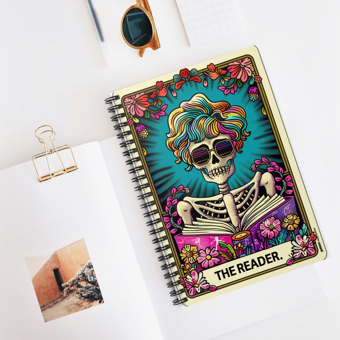 Reader -Snarky Tarot Spiral Notebook - Be Inspired! Make your lists, write your stories, journal your thoughts, meditate on your dreams.