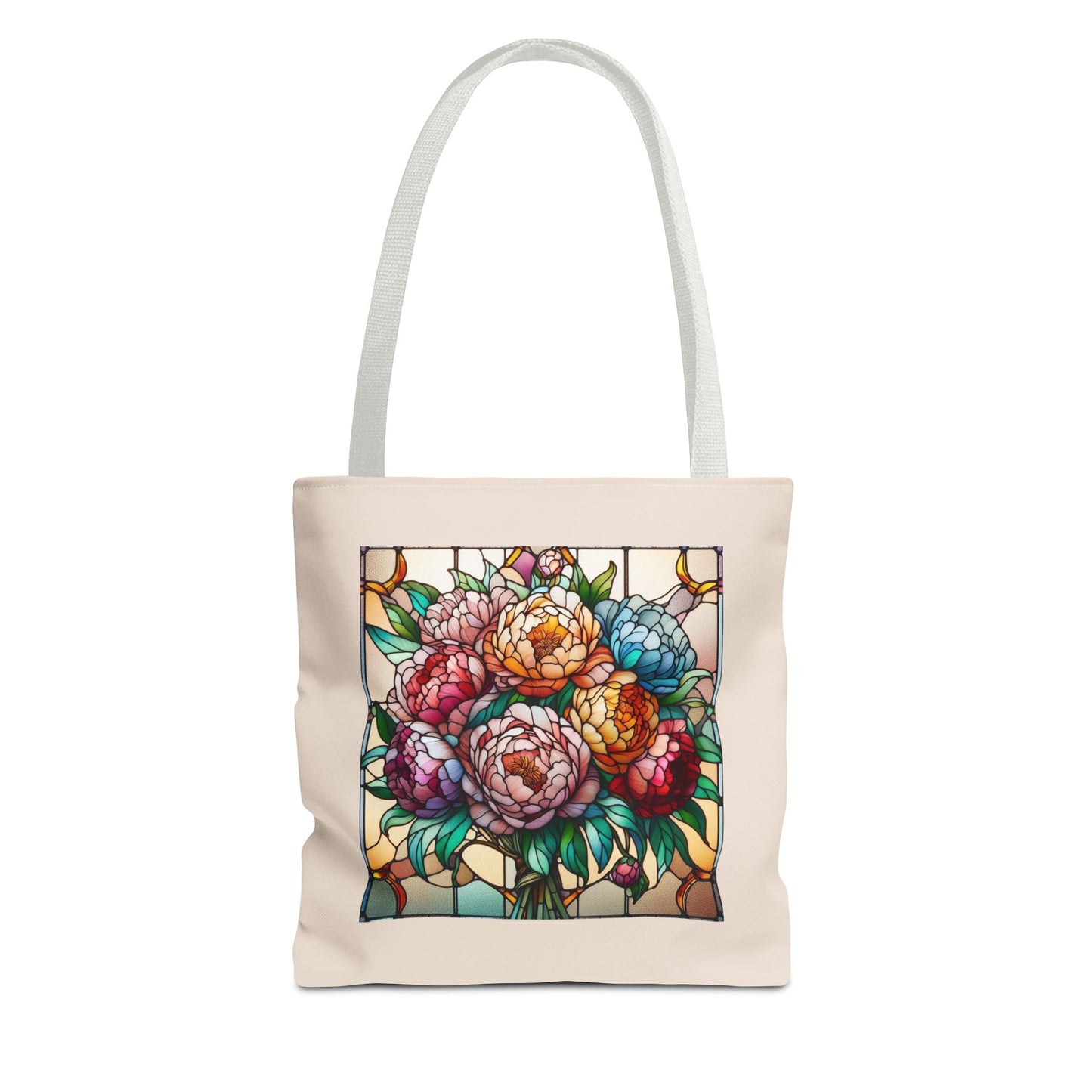 Stained Glass Floral Tote Bag | Boho Canvas Bag