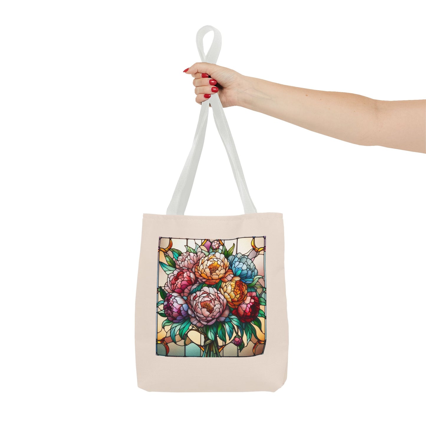 Stained Glass Floral Tote Bag | Boho Canvas Bag