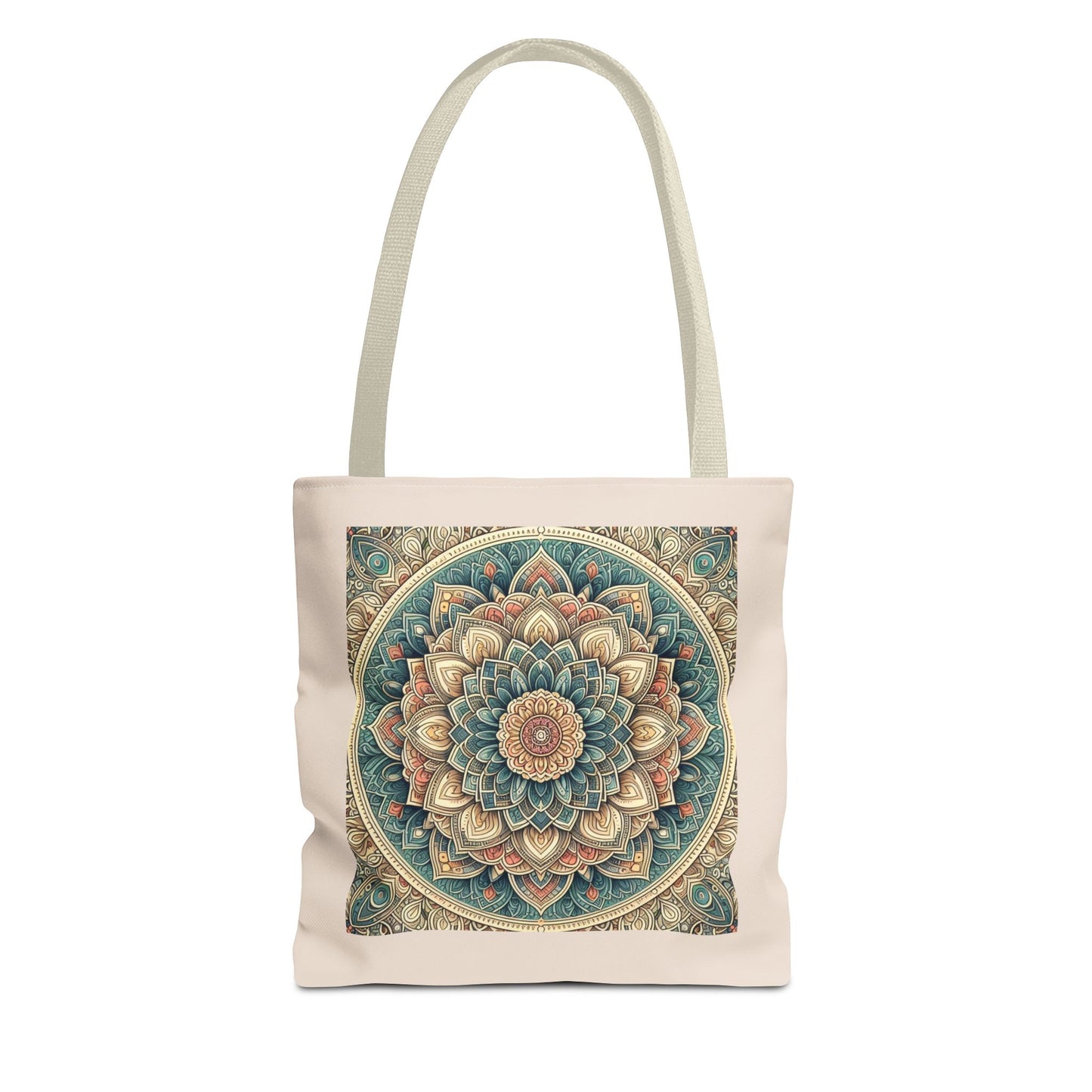 Mandala Tote Bag | Colorful Geometric Pattern | Boho Canvas Bag  | Stylish Yoga & Meditation Accessory | Art-Inspired Tote