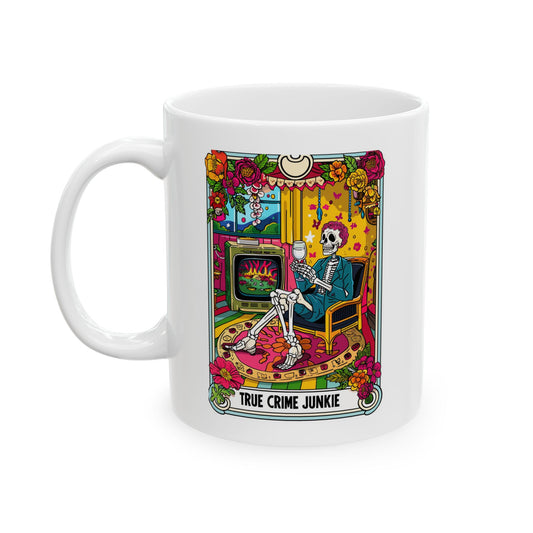 Mug Skeleton Tarot Card True Crime Fan Gift