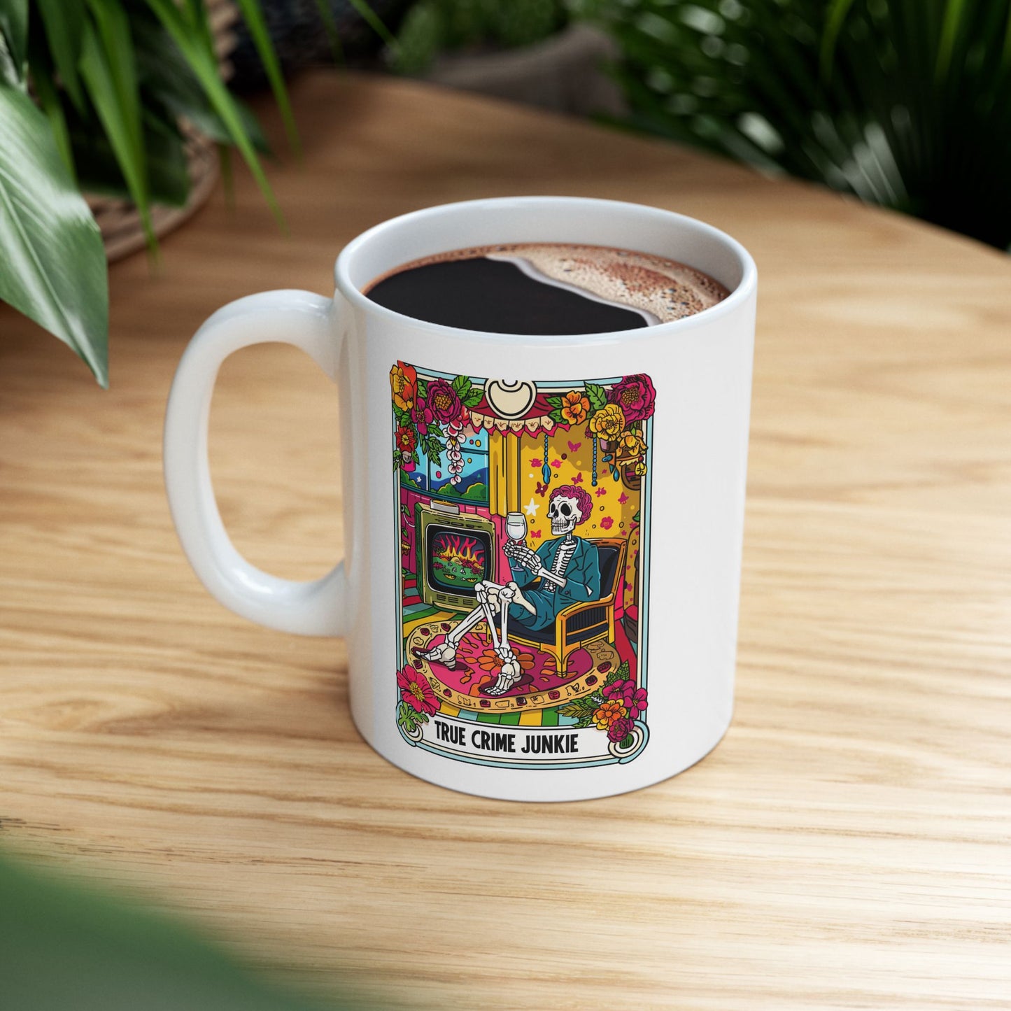 Mug Skeleton Tarot Card True Crime Fan Gift