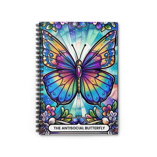 Butterfly -Snarky Tarot Spiral Notebook - Be Inspired! Make your lists, write your stories, journal your thoughts, meditate on your dreams.