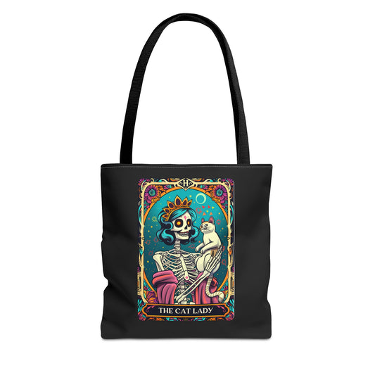 Cat Lady Tarot Tote Bag | Boho Canvas Bag