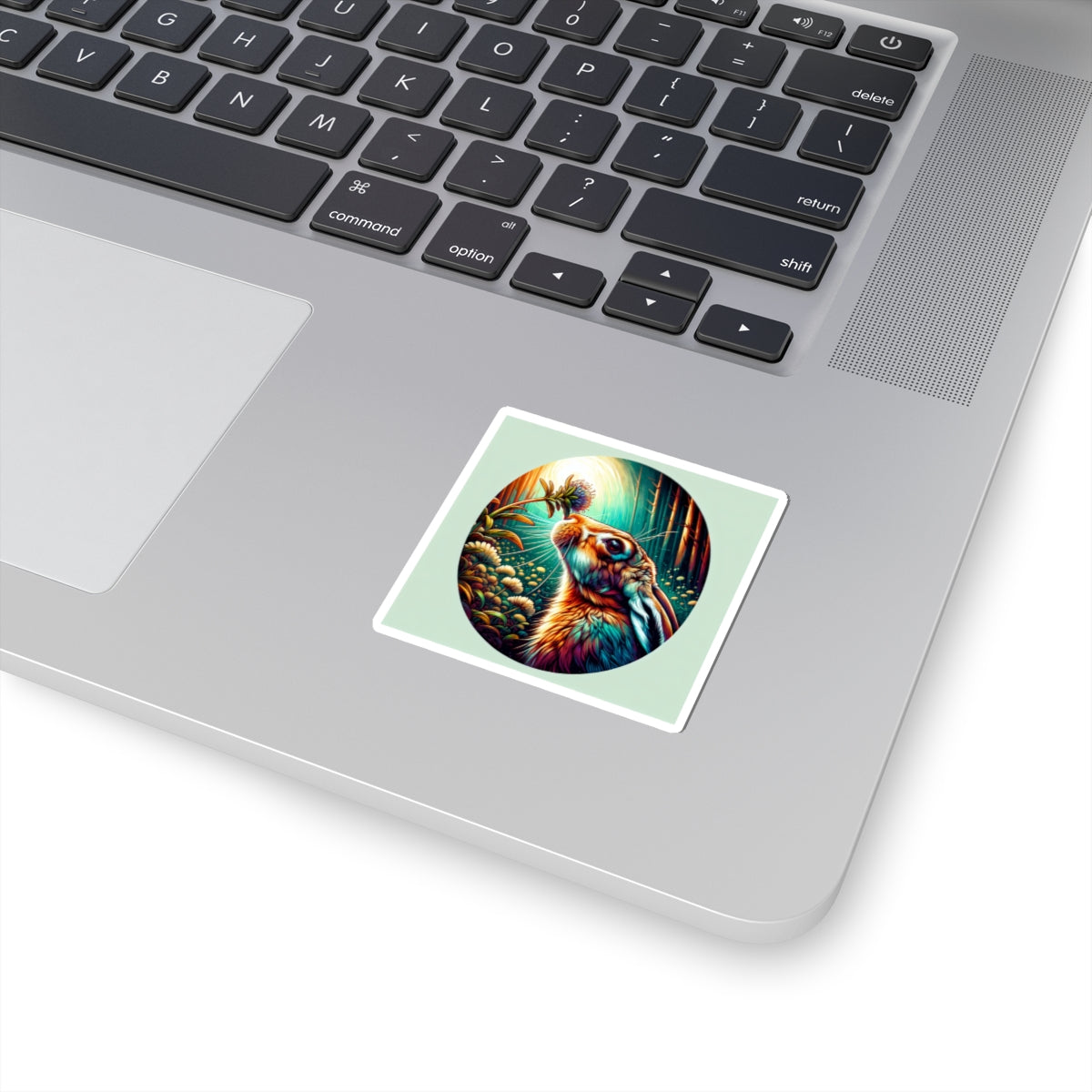 Whimsical Rabbit Kiss-Cut Stickers | Nature Lover Gift, Laptop Decor, Animal Art, Eco-Friendly, Boho Style