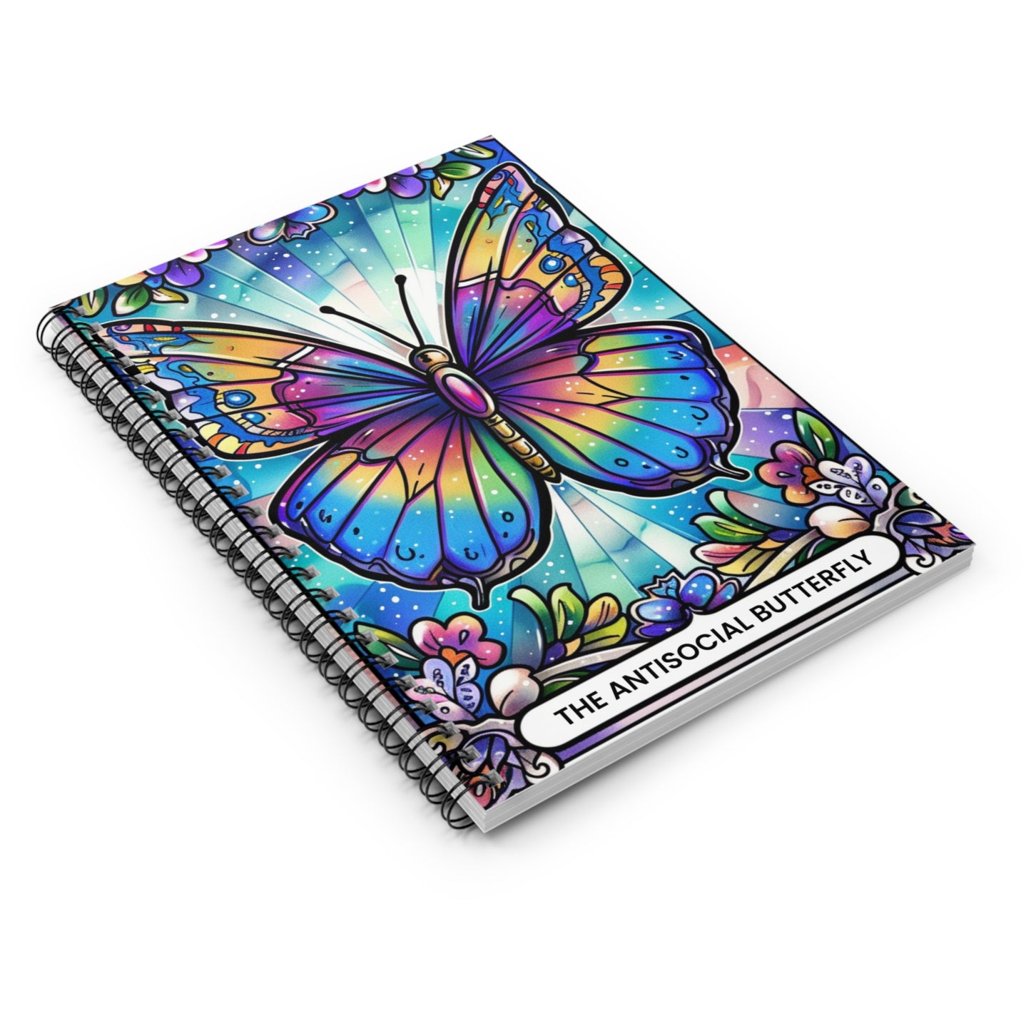 Butterfly -Snarky Tarot Spiral Notebook - Be Inspired! Make your lists, write your stories, journal your thoughts, meditate on your dreams.
