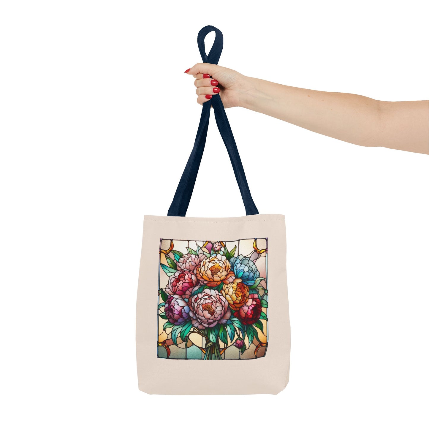 Stained Glass Floral Tote Bag | Boho Canvas Bag
