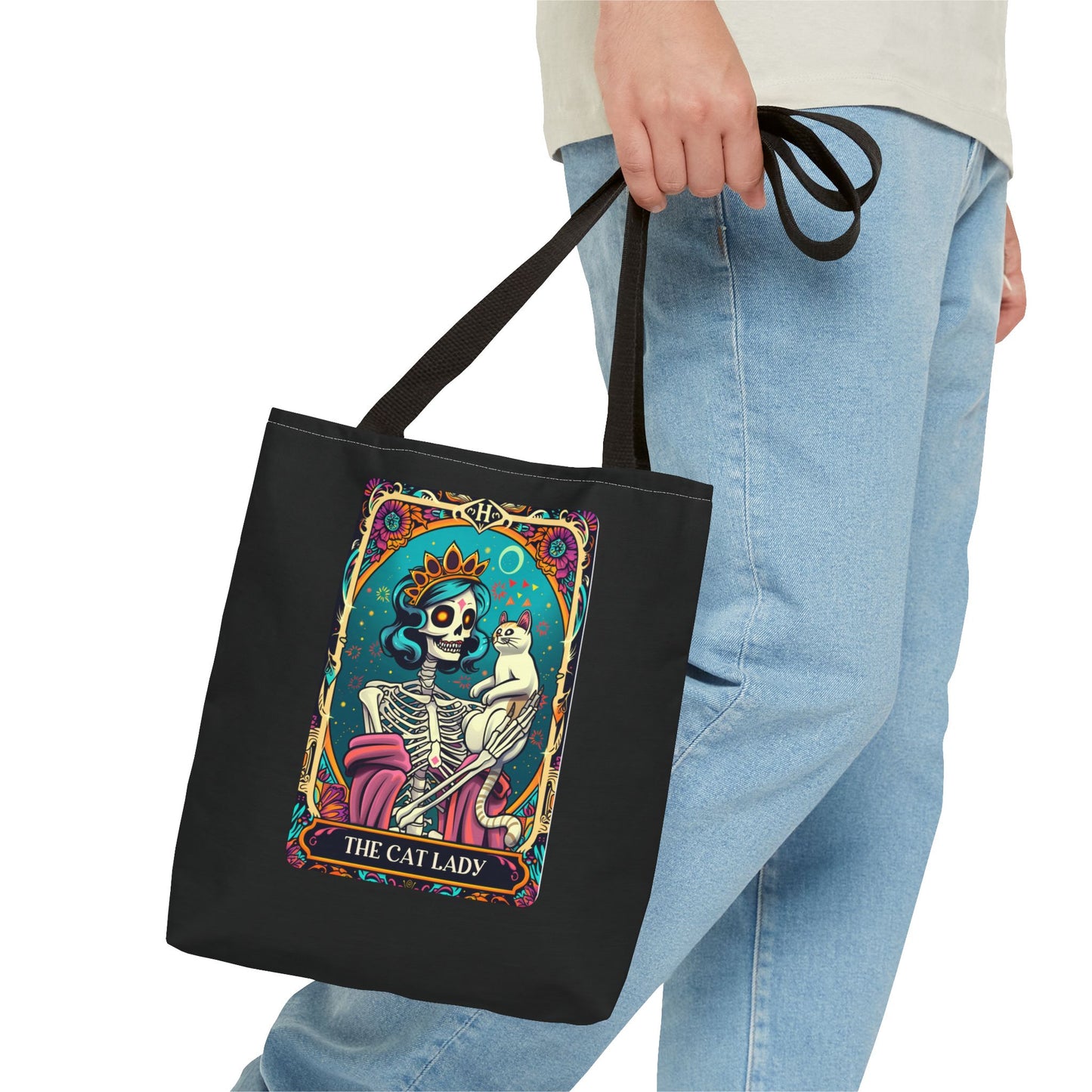 Cat Lady Tarot Tote Bag | Boho Canvas Bag