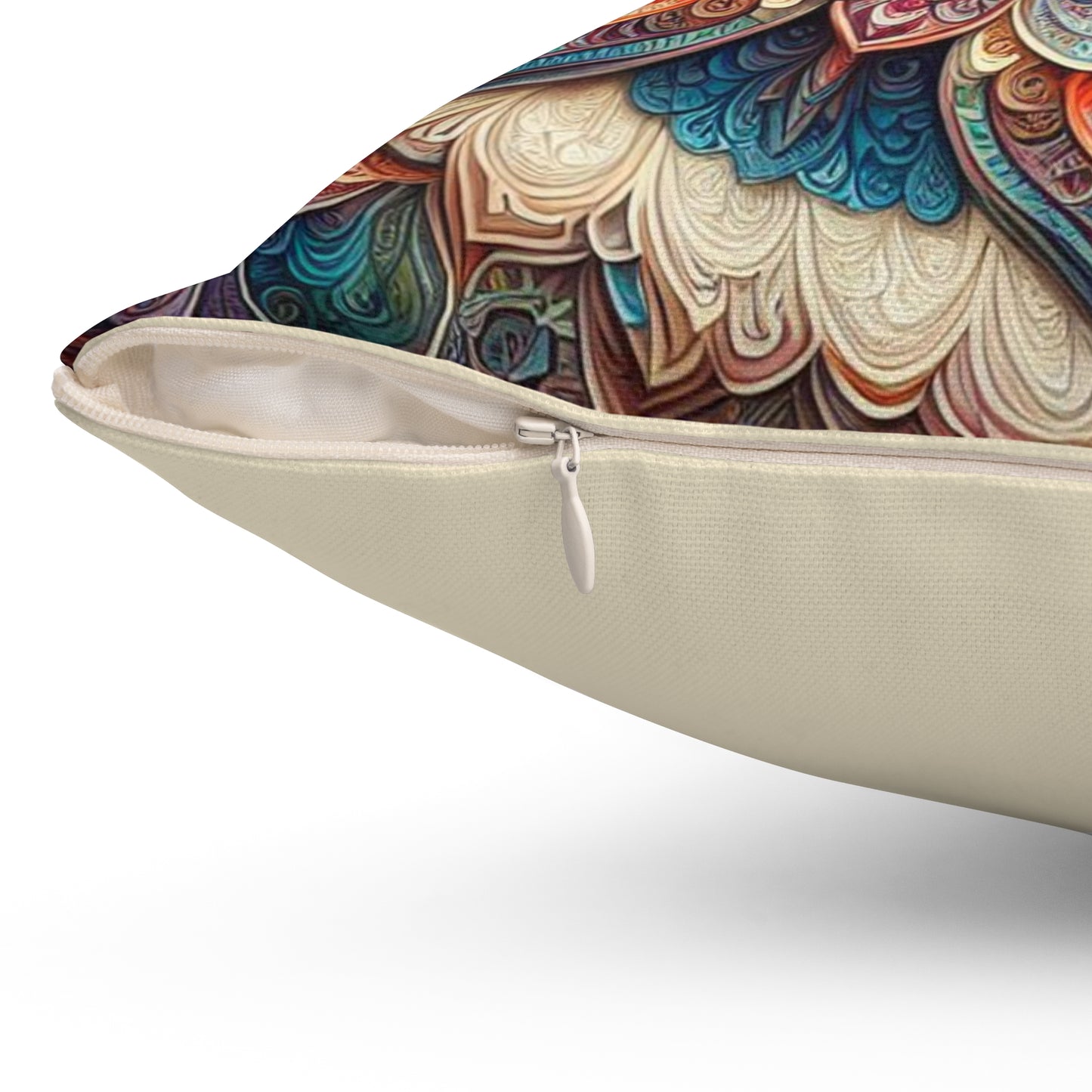 Mandala Design Spun Polyester Square Pillow - Bohemian Home Decor
