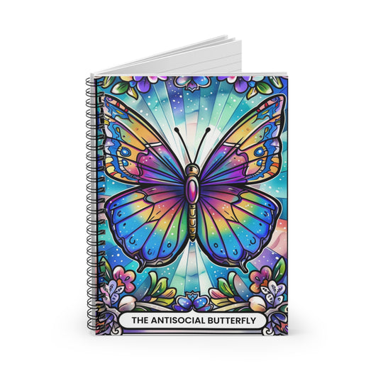 Butterfly -Snarky Tarot Spiral Notebook - Be Inspired! Make your lists, write your stories, journal your thoughts, meditate on your dreams.