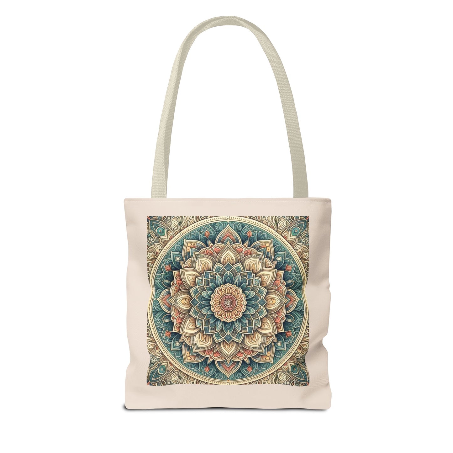 Mandala Tote Bag | Colorful Geometric Pattern | Boho Canvas Bag  | Stylish Yoga & Meditation Accessory | Art-Inspired Tote