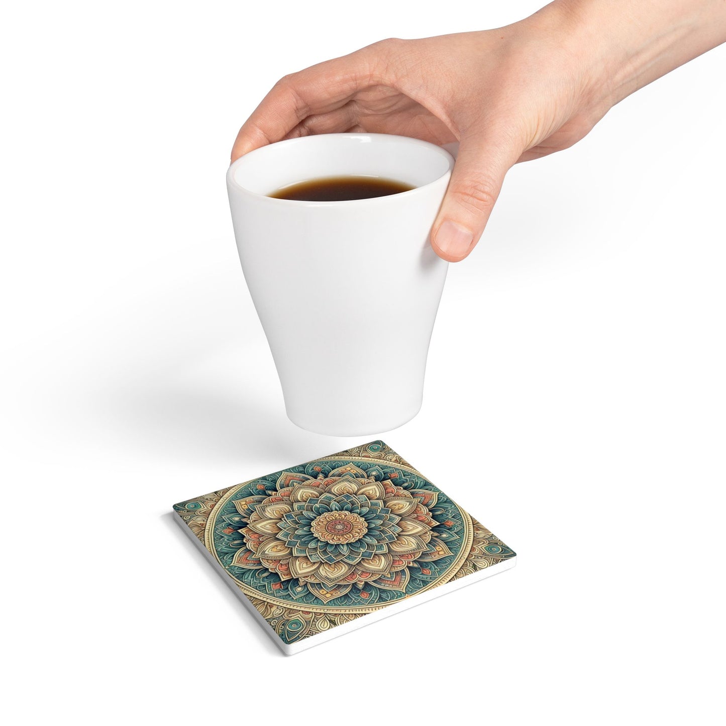 Mandala Ceramic Coaster
