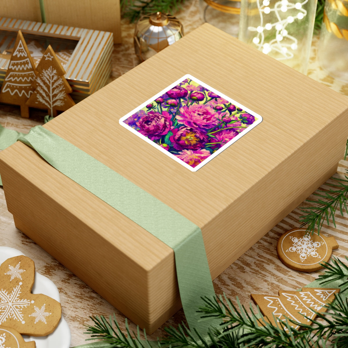 Floral Kiss-Cut Stickers - Elegant Flower Art for Journals, Laptops, Gifts, Scrapbooking, Home Decor