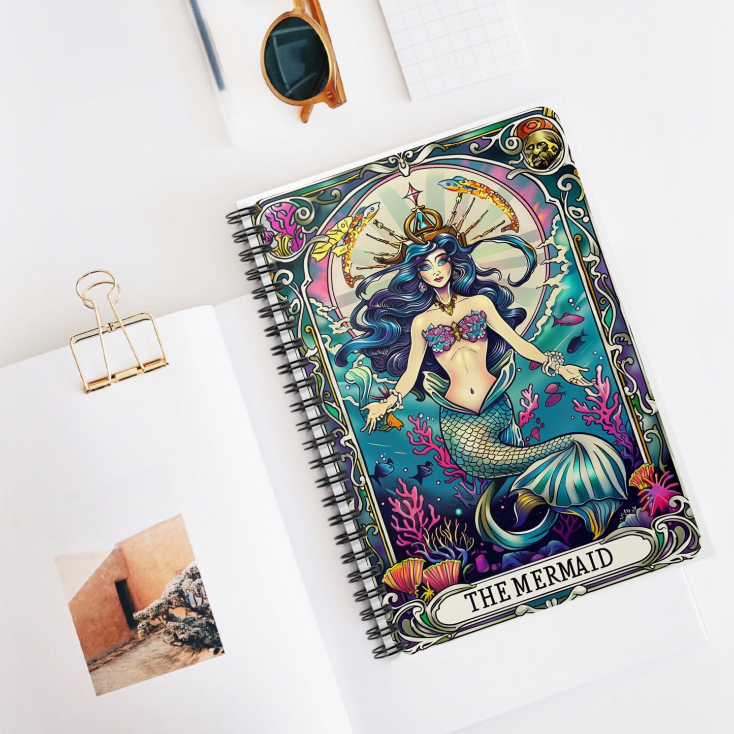 Mermaid -Snarky Tarot Spiral Notebook - Be Inspired! Make your lists, write your stories, journal your thoughts, meditate on your dreams.