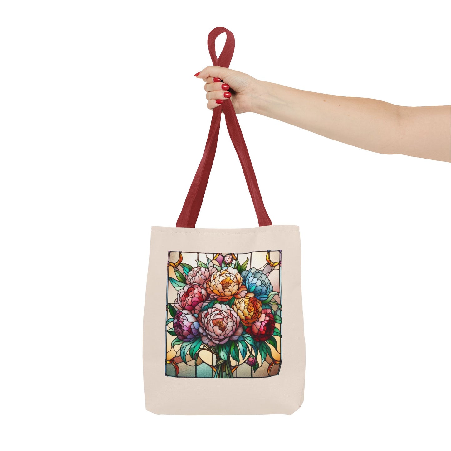 Stained Glass Floral Tote Bag | Boho Canvas Bag