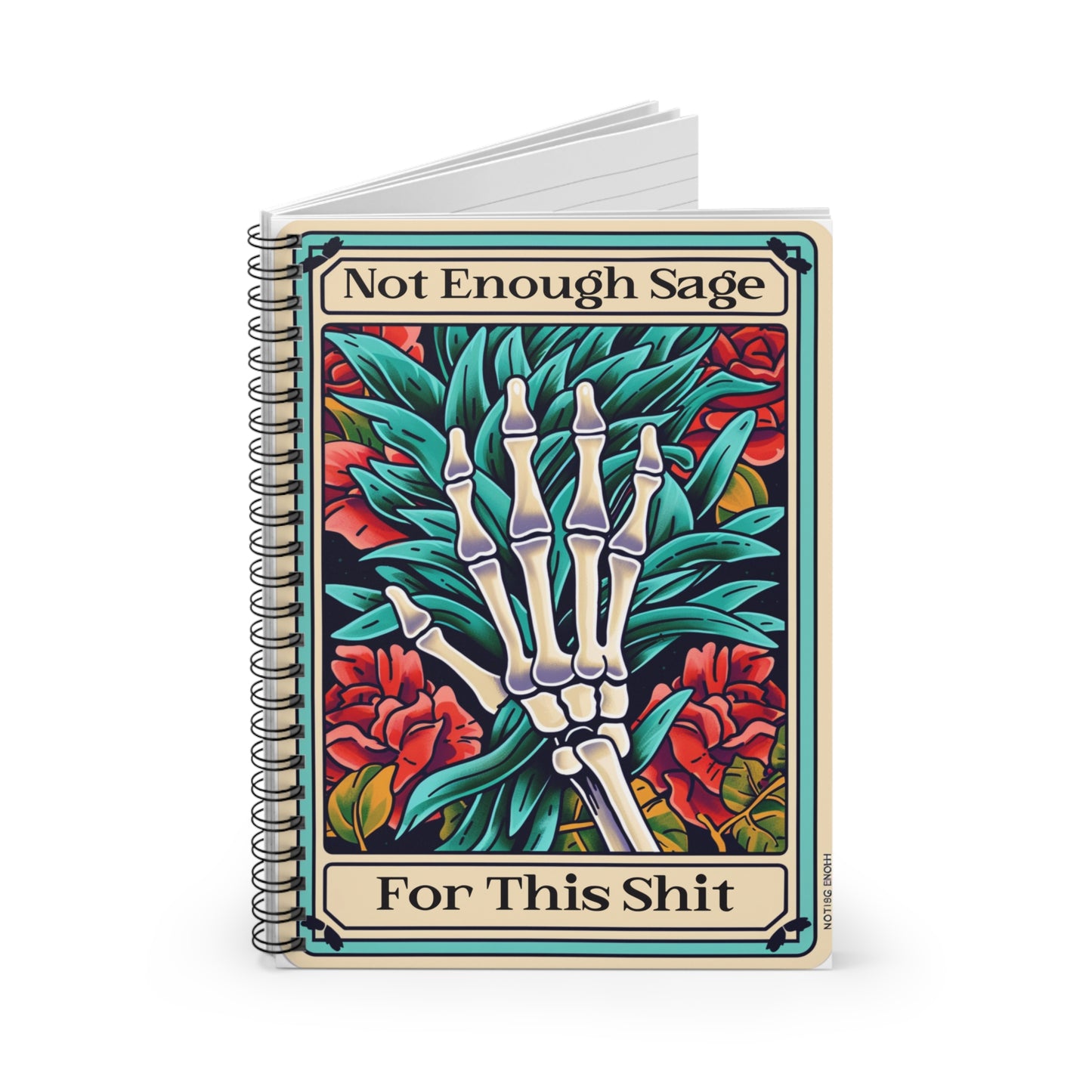 Sage -Snarky Tarot Spiral Notebook - Be Inspired! Make your lists, write your stories, journal your thoughts, meditate on your dreams.