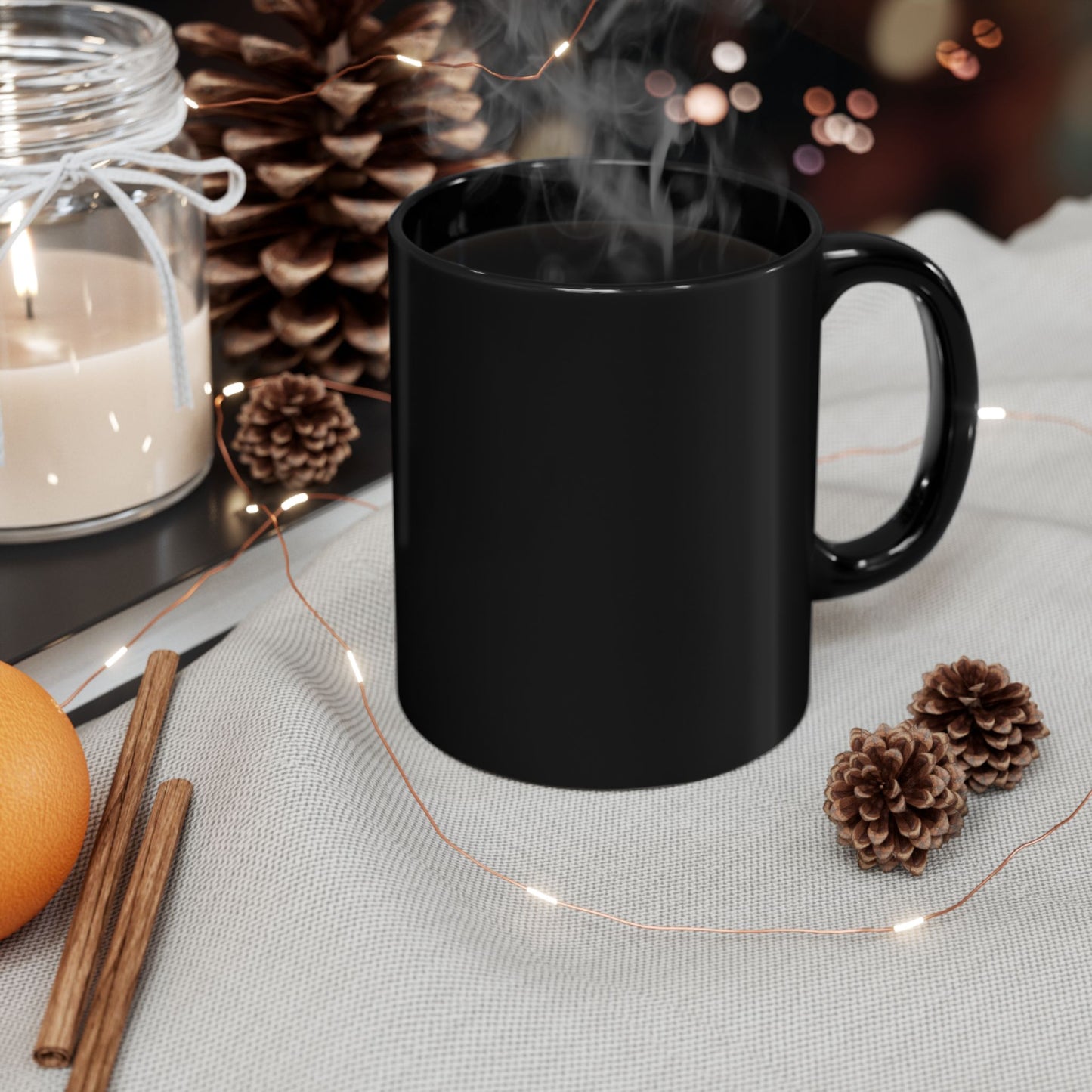 Mystical Black Coffee Mug, Fantasy Dragon & Raven Design, Witchcraft Gift, Midnight Vibes, Halloween Décor, Unique Coffee Lover Mug